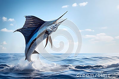 A jumping sail fish Stock Photo
