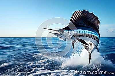 A jumping sail fish Stock Photo
