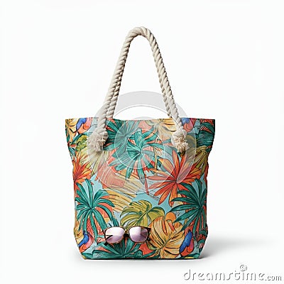 AI-Generated Image: Minimalist Shopping Bag with Loop Handles Stock Photo