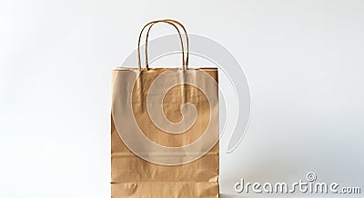 AI-Generated Image: Minimalist Shopping Bag with Loop Handles Stock Photo