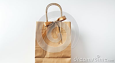 AI-Generated Image: Minimalist Shopping Bag with Loop Handles Stock Photo