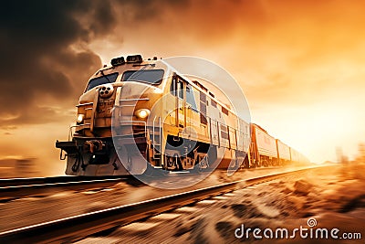 Train Transportation Stock Photo