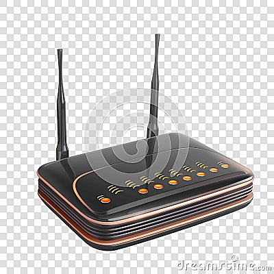 wireless range extender transparent background realistic element Stock Photo