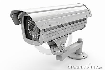 Connected security systems in urban properties integrate networked CCTV cameras, enhancing detection capabilities for smarter home Cartoon Illustration