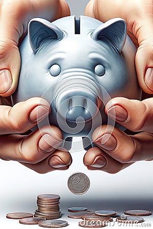 Personal Finances Savings Piggy Bank Inflation Economy AI Generated Money Supply Shortage Stock Photo