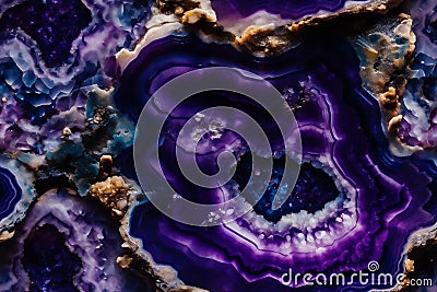 AI generated seamless texture background of Amethyst mineral Stock Photo