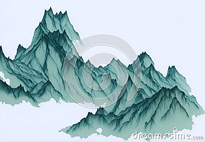 Ai generated a stunning mountain landscape with a beautiful sky Stock Photo