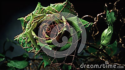 Surreal Rose Focus, Made with Generative AI Stock Photo