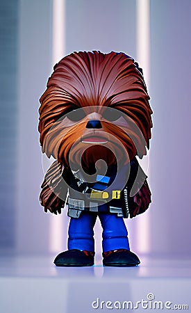 AI Generated Toy Chewbacca from Star Wars Editorial Stock Photo