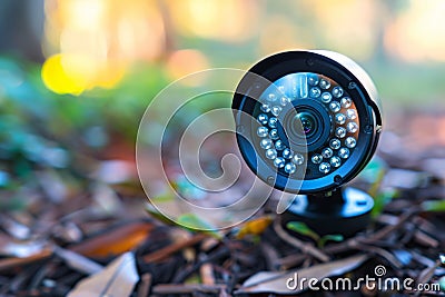 Secure alarm systems modify streaming frames in video cameras, managing depth of field and enhancing security camera streaming. Cartoon Illustration