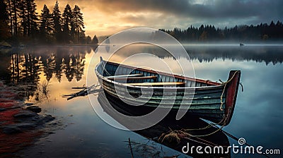 AI Generated Whispers of Vintage Nature Capturing Timeless Serenity Stock Photo