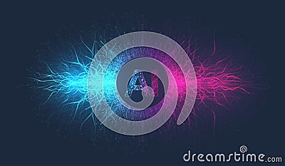 AI Generative Banner Concept In The Digital Style. Generative Ideas Design Element For Internet Technology. Futuristic Vector Illustration