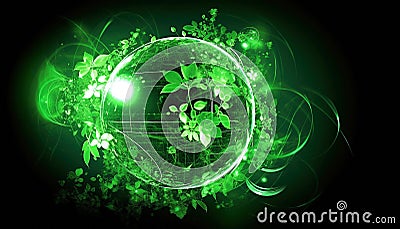 AI generative. Concept of green technology Stock Photo