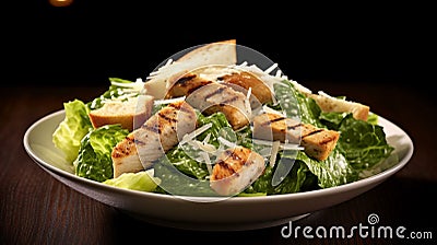 Chicken Caesar Salad Stock Photo