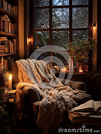 reading nook Stock Photo