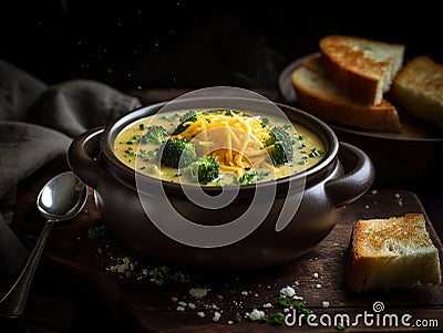 broccoli cheddar soup Stock Photo