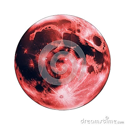 AI- Generative Planet Mars Stunningly Detailed and Isolated View with a Transparent Background for Creative Projects and Stock Photo