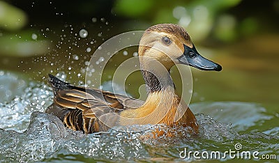 AI generator image of Lesser Whistling Duck,Dendrocygna javanica, Stock Photo