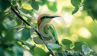 AI generator images of Blue-tailed bee-eater bird,Merops philippinus Stock Photo