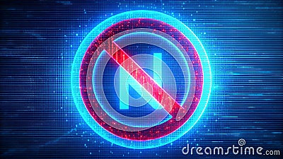 The AI Glitch: A Digital Glitch Effect to Symbolize the Uncertain Future of Artificial Intelligence Generative AI Stock Photo