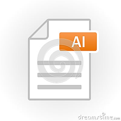 AI icon isolated. File format. Vector Vector Illustration
