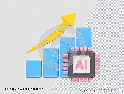 ai icon vector illustration element 3d rendering transparent eps Vector Illustration