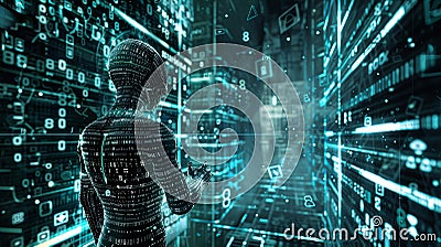 AI Identifies Zero-Day Vulnerabilities and Recommends Preemptive Fixes in a Digital Space Stock Photo