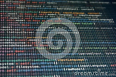 AI Large Language Model (LLM) Code Stock Photo