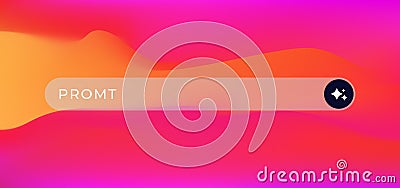 Ai neuro interface button with vibrant colors for interactive user experience Vector Illustration