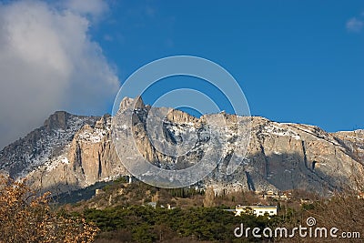 Ai-Petry mountain at winter. Crimea Stock Photo
