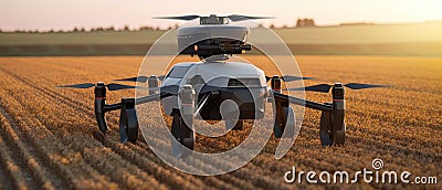 AI-powered precision farming system uses artificial intelligence to optimize crop yields Stock Photo