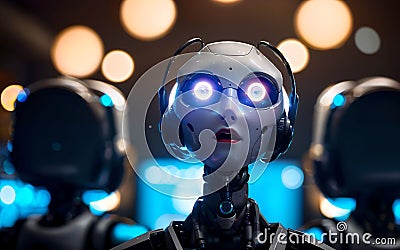 AI Revolutionizing Customer Service The Rise of Call Center Robots Stock Photo