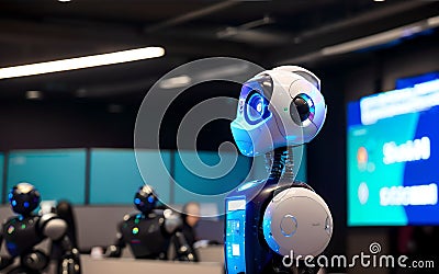 AI Revolutionizing Customer Service The Rise of Call Center Robots Stock Photo