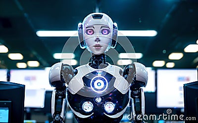 AI Revolutionizing Customer Service The Rise of Call Center Robots Stock Photo