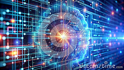 AIs Robotic Fingers Transforming Code Creation from Neural Networks to Keystrokes Generative AI Stock Photo