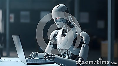 AI stealing our jobs, AI job interview. Generative AI Stock Photo