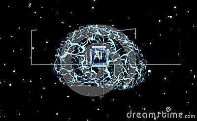 AI system using complex code Stock Photo