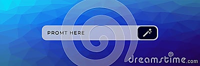Ai text box with magic icon for interactive artificial intelligence user interface design Vector Illustration
