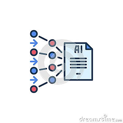 AI Text Generation vector Artificial Intelligence Generator colored icon Stock Photo