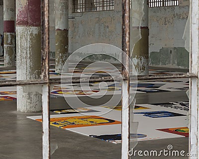 Ai Weiwei Blossom Exhibit at Alcatraz Editorial Stock Photo