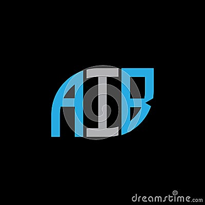 AIB letter logo design on black background.AIB creative initials letter logo concept.AIB letter design Vector Illustration