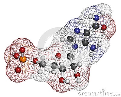 AICA ribonucleotide AICAR performance enhancing drug molecule. Used as doping agent. Stock Photo