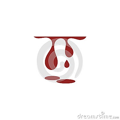 Blood logo template vector icon illustration Vector Illustration