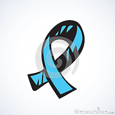 Aid ribbon logo. Vector drawing Vector Illustration