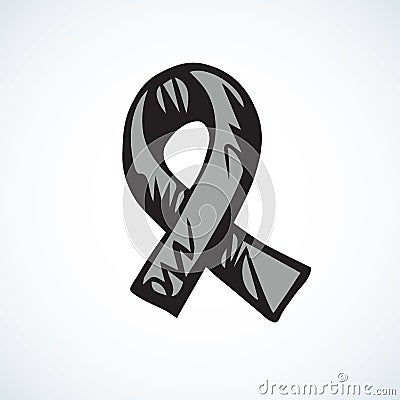 Aid ribbon logo. Vector drawing Vector Illustration