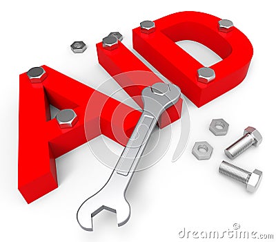 Aid Word Indicates Volunteer Charity And Assistance Stock Photo