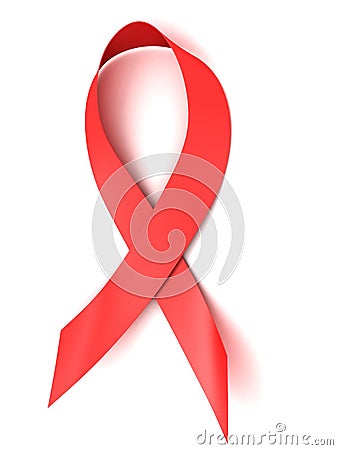 Aids awareness red ribbon Stock Photo