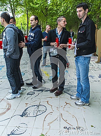 AIDS Candlelight Memorial, Editorial Stock Photo