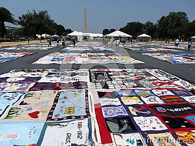 Aids Quilt at the Mall Editorial Stock Photo