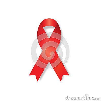 Aids ribbon sign illustration Cartoon Illustration